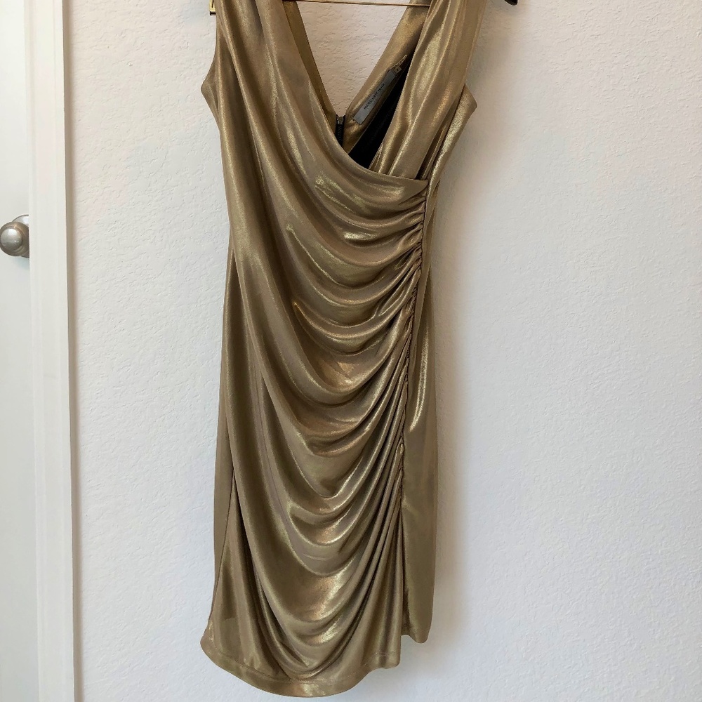 Marc New York Gold Shimmer Dress